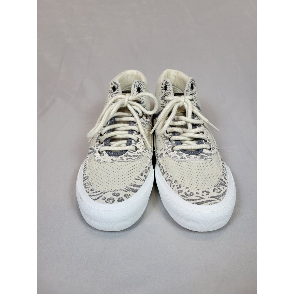 EUC Sperry Women's 8 Soletide Mid Seacycled Sneaker Beige Gray STS87848 Animal - Picture 2 of 8